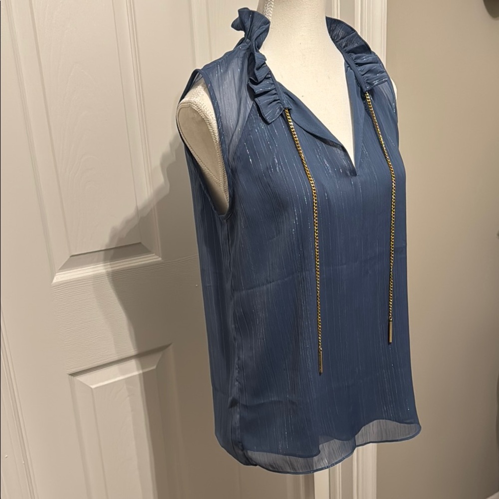 Michael Kors, Elegant Blue Sleeveless Top, size XS